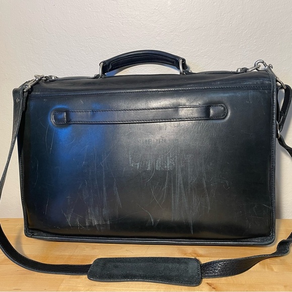 Jack Georges Elements Collection Double Gusset Flap Over Leather Briefcase - Picture 5 of 16